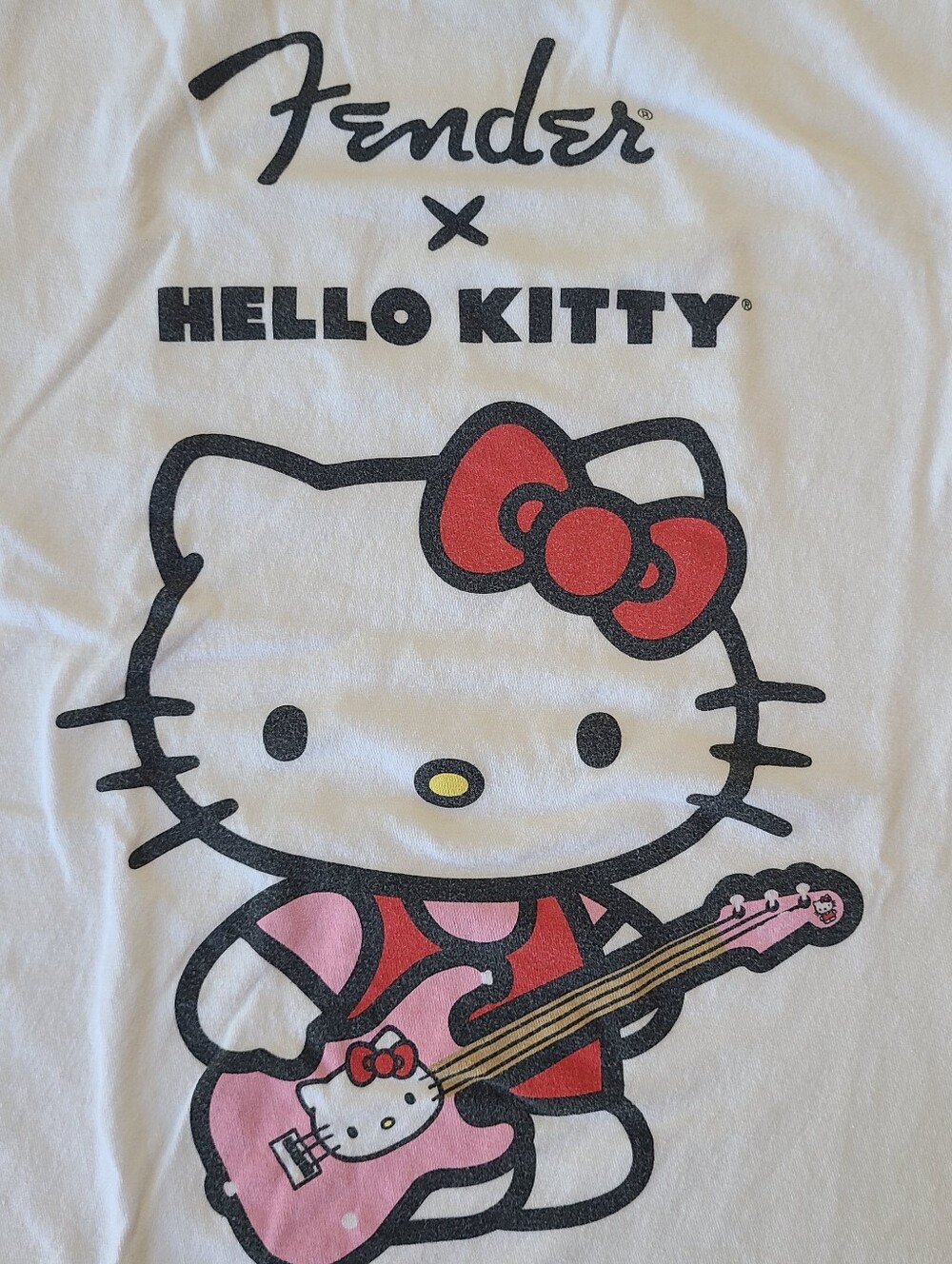 Fender x Hello Kitty Sanrio White Graphic T-Shirt XL 2024 Guitar Tee. 🎸